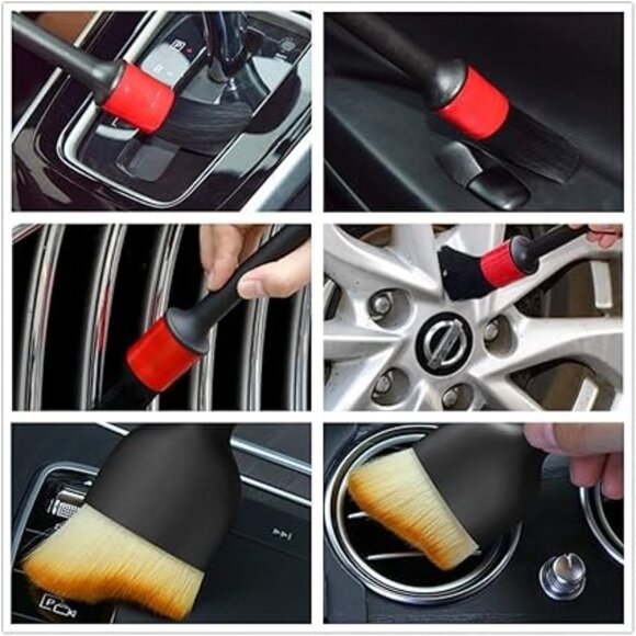 Car Detailing Brushes Duster Cleaning Kits, Soft Hair Dashboard Air Vent - Picture 7 of 7